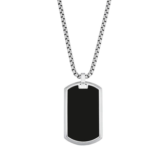 Collier homme pendentif plaque noire – CXL by Christian Lacroix
