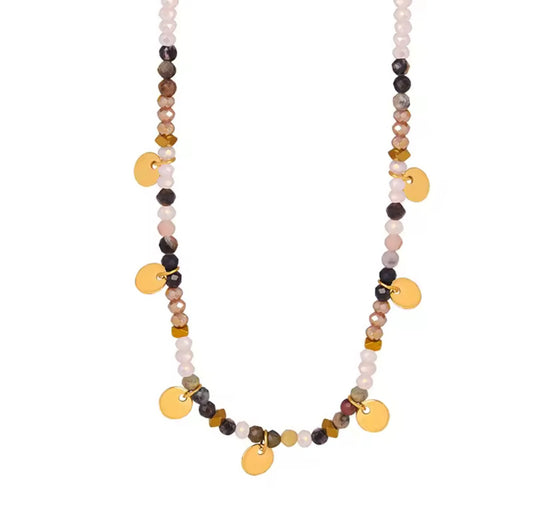 Collier perles multicolores et pampilles dorées – CXL by Christian Lacroix