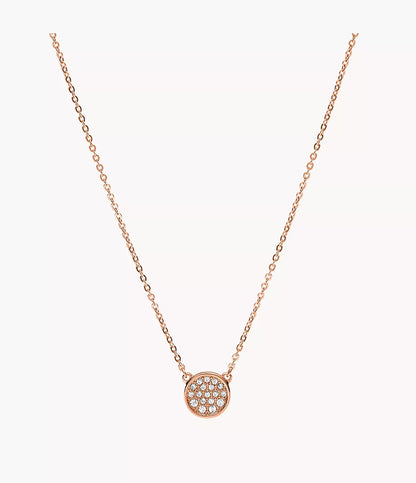 Collier Fossil Femme - Acier couleur or rose