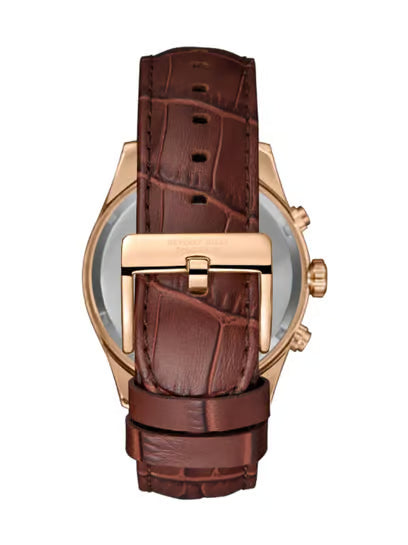 Montre chronographe homme Beverly Hills Polo Club à bracelet en cuir marron – BP5030Y.432