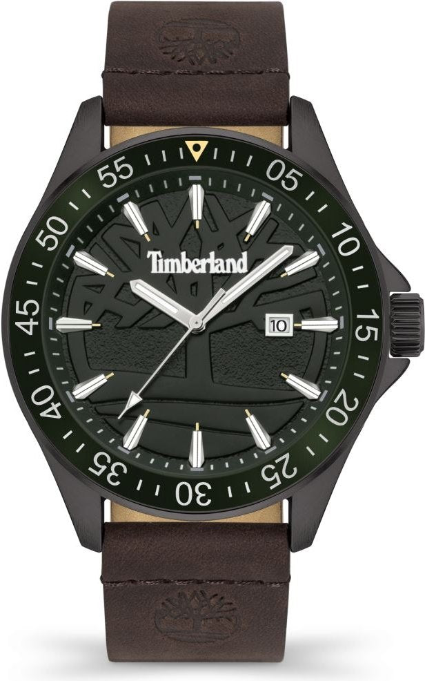 Montre Homme Timberland Lehighton-Z Cadran Vert et Cuir Marron – TDWGB9001603M