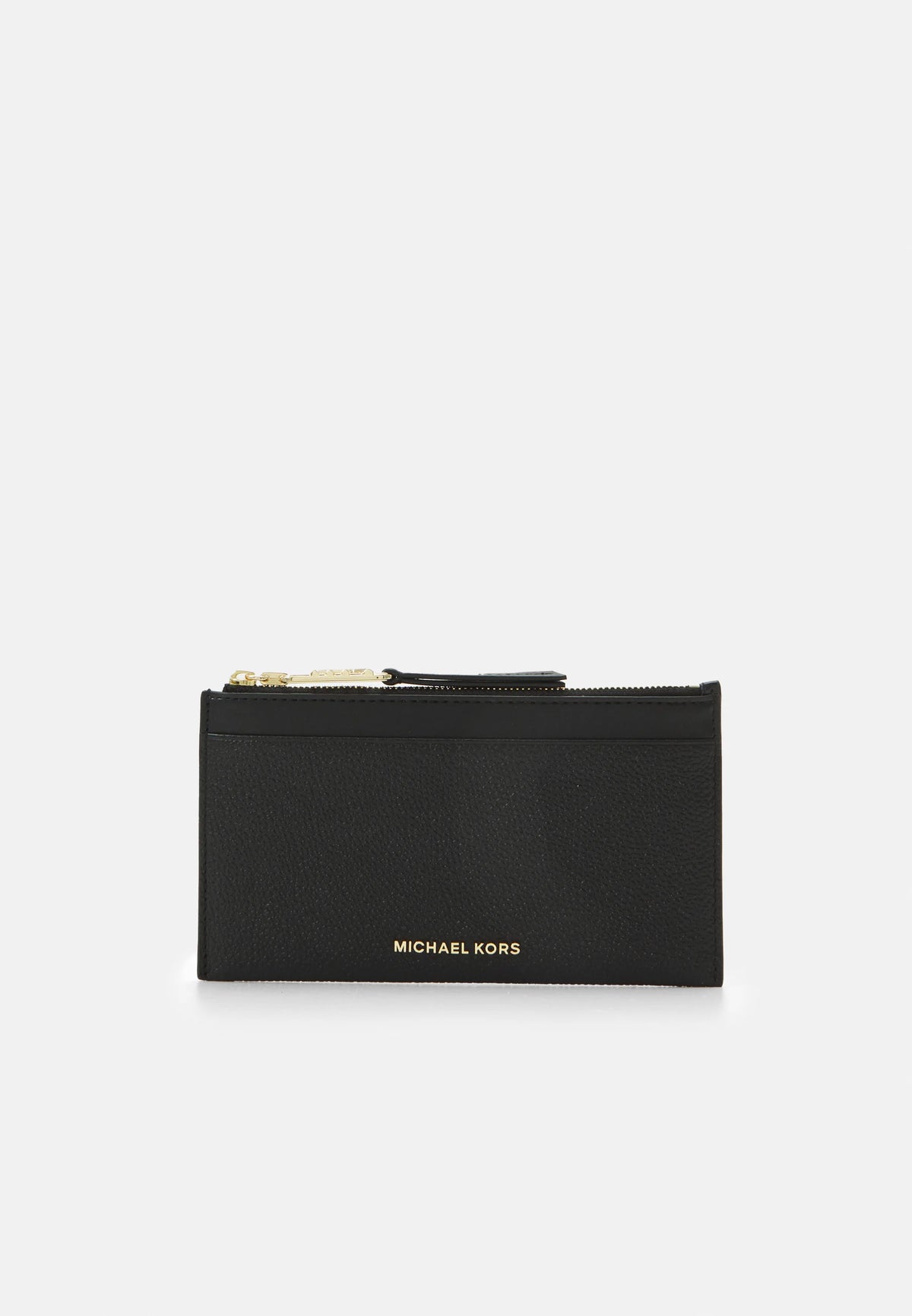 Portefeuille Michael Kors Empire Zip Card Case en cuir noir