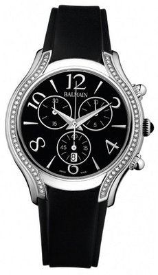 BALMAIN Chronographe Noir & Diamants