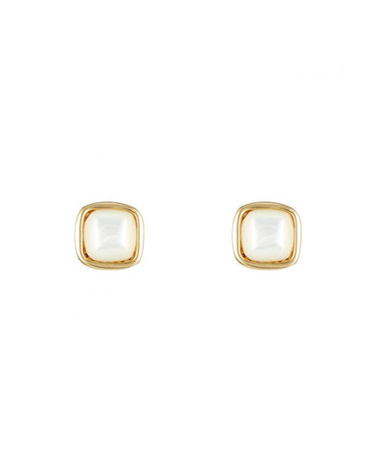Boucles d’oreilles Lina – Rainbowstone – Blanc & Nacre