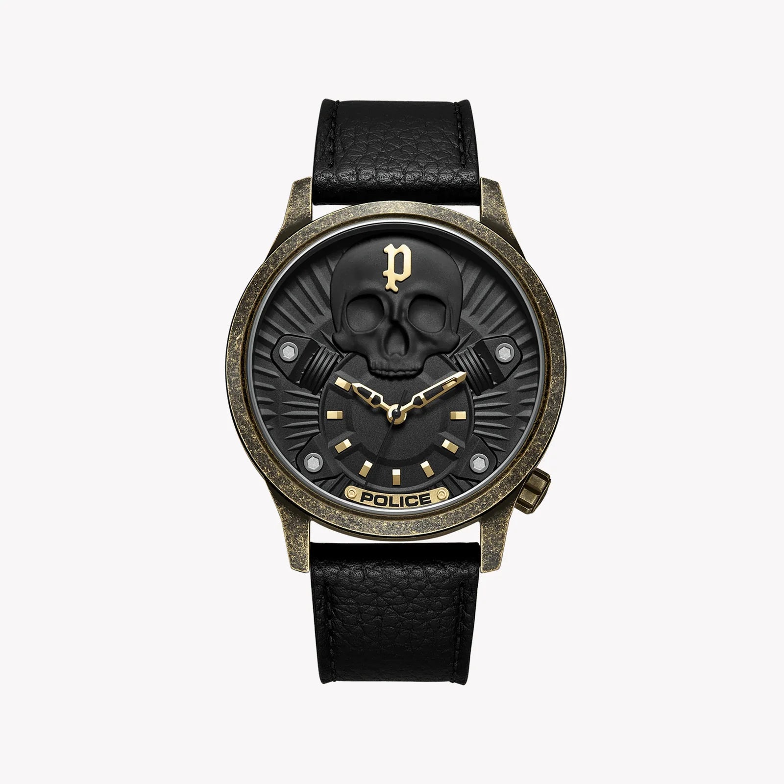 Montre homme Police Jet à bracelet en cuir noir – PEWJA2227702