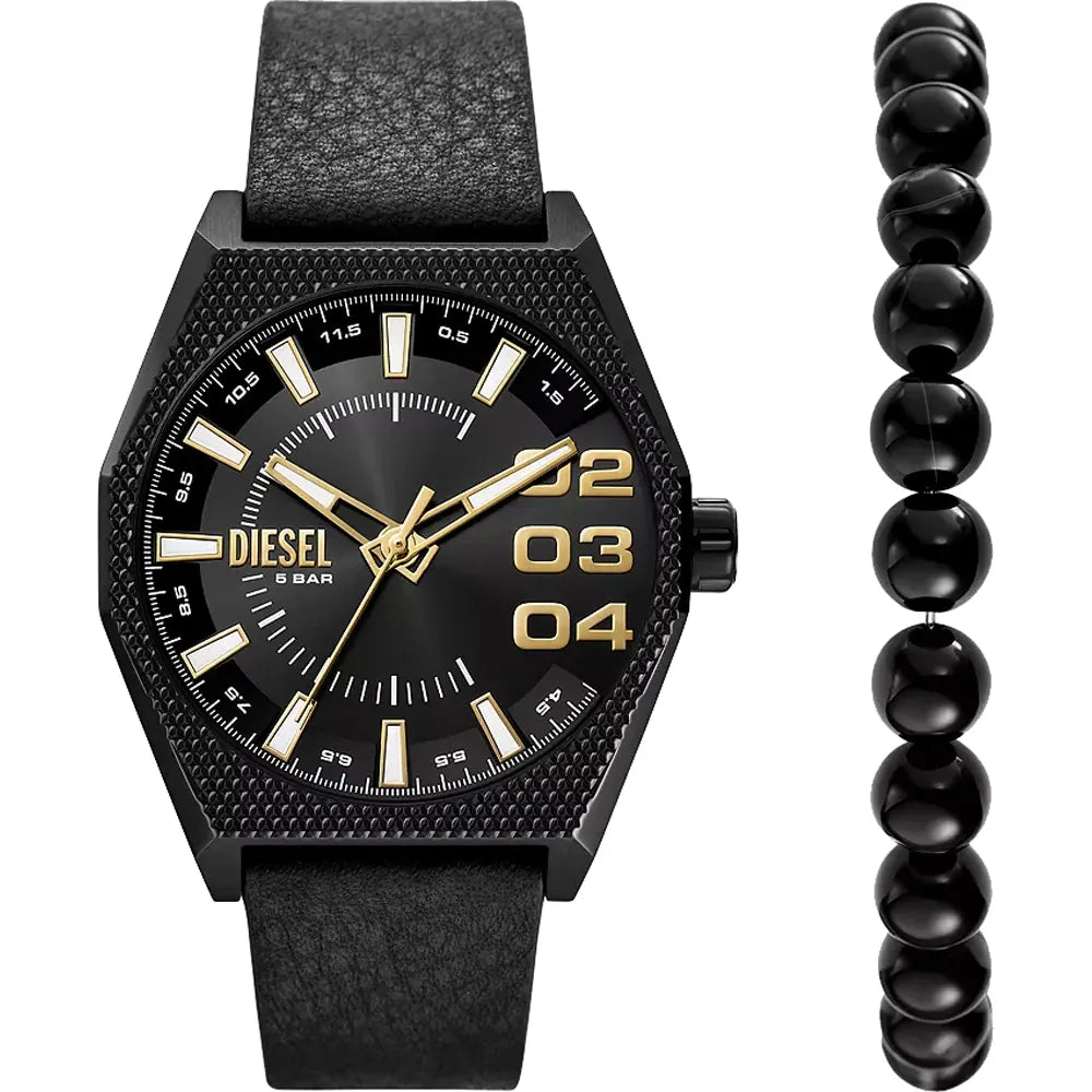Montre Homme Diesel Scraper DZ2210SET – Noir &amp; Doré