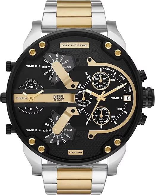 Diesel Mr. Daddy 2.0 DZ7459 – Montre homme XXL bicolore