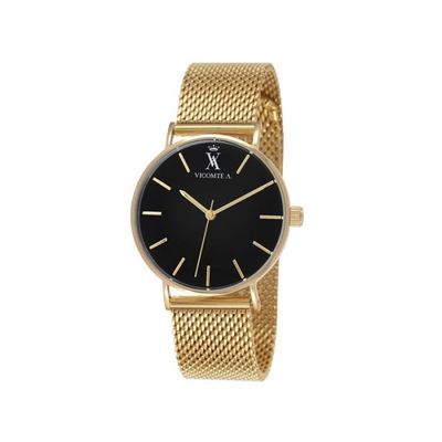 Montre Vicomte A Homme - Bracelet en mailles milanaises gold
