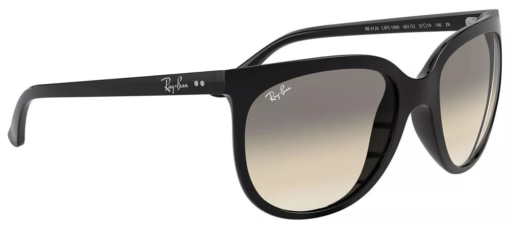 Lunettes de Soleil Femme Ray-Ban Cats 1000 RB4126 601/32 – Noir & Gris Dégradé